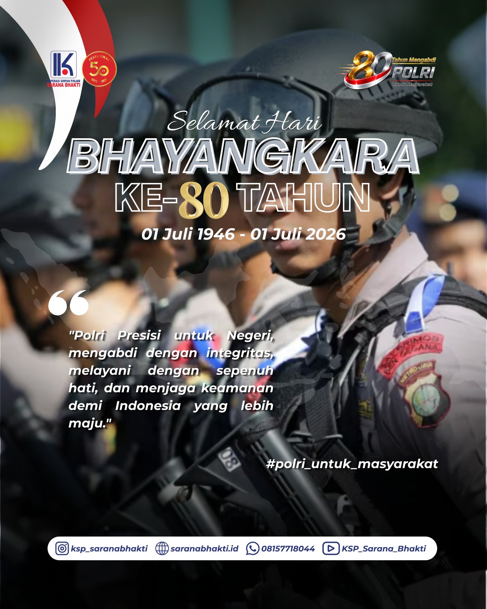 🇮🇩 Selamat Hari Bhayangkara ke-80