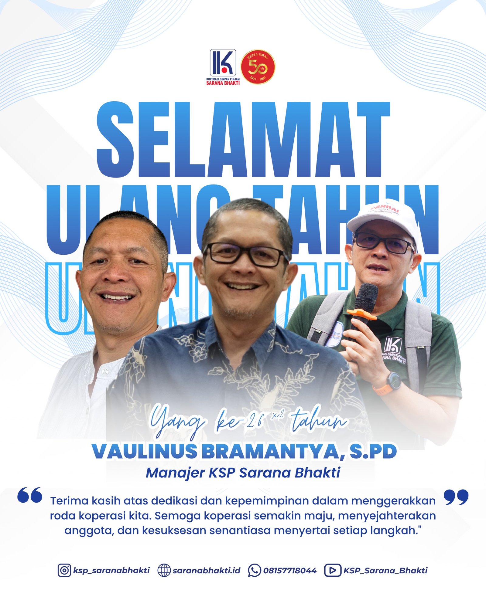 🎂 Selamat Ulang Tahun Manajer KSP Sarana Bhakti